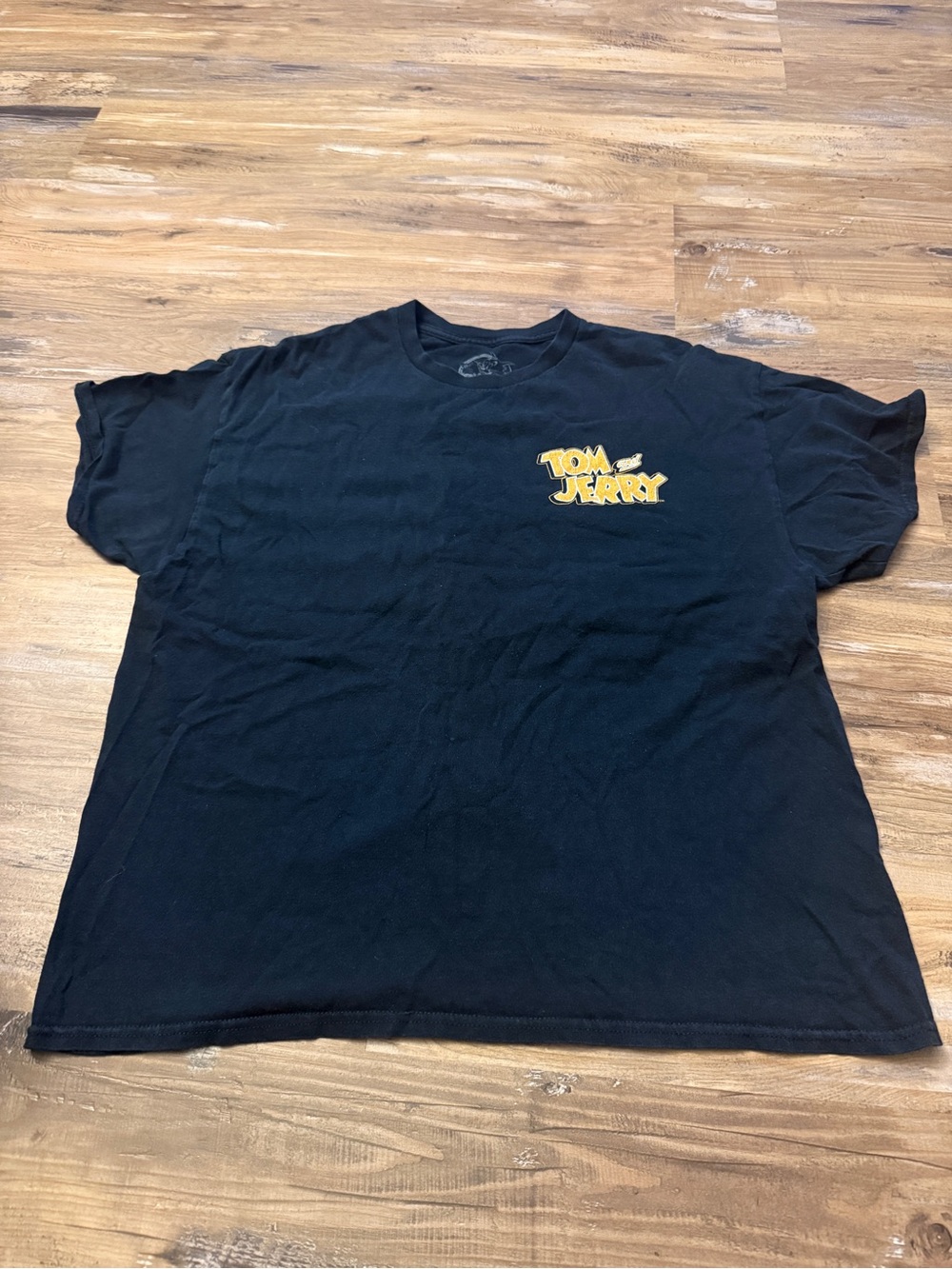 Tom & Jerry Logo Graphic Black T-Shirt